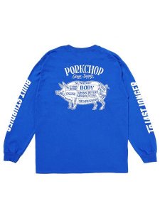 <img class='new_mark_img1' src='https://img.shop-pro.jp/img/new/icons1.gif' style='border:none;display:inline;margin:0px;padding:0px;width:auto;' /> PORKCHOP GARAGE SUPPLY  PORK BACK L/S TEE ( L/S ץ T ) Royal