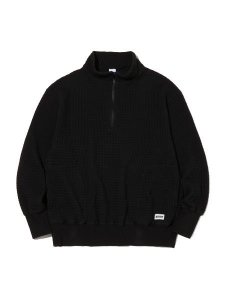 <img class='new_mark_img1' src='https://img.shop-pro.jp/img/new/icons1.gif' style='border:none;display:inline;margin:0px;padding:0px;width:auto;' /> RADIALL  BIG WAFFLE - HALF ZIP SWEATSHIRT L/S ( åե ϡեå å ) Black