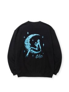 <img class='new_mark_img1' src='https://img.shop-pro.jp/img/new/icons1.gif' style='border:none;display:inline;margin:0px;padding:0px;width:auto;' /> CALEE  SYNDICATE RETRO GIRL CREW NECK SW NATURALLY PAINT DESIGN Black