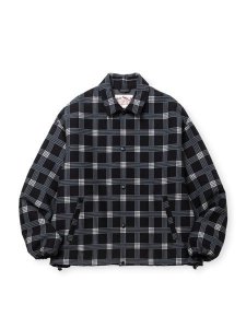 <img class='new_mark_img1' src='https://img.shop-pro.jp/img/new/icons1.gif' style='border:none;display:inline;margin:0px;padding:0px;width:auto;' /> CALEE  BOX CHECK OVER SIZE COACH JACKET ( ֥åå С 㥱å ) Black