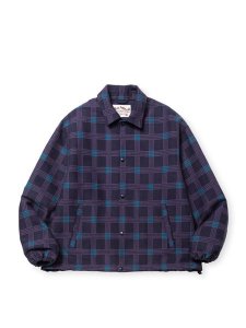 <img class='new_mark_img1' src='https://img.shop-pro.jp/img/new/icons43.gif' style='border:none;display:inline;margin:0px;padding:0px;width:auto;' /> CALEE  BOX CHECK OVER SIZE COACH JACKET ( ֥åå С 㥱å ) Dark Purple