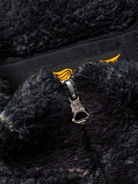 CALEE 「NYLON RIP FLEECE TRACK TYPE JACKET ＜SNAKE PATTERN＞」 フリースジャケット
