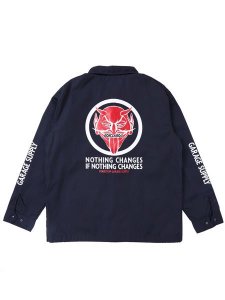 <img class='new_mark_img1' src='https://img.shop-pro.jp/img/new/icons1.gif' style='border:none;display:inline;margin:0px;padding:0px;width:auto;' /> PORKCHOP GARAGE SUPPLY  NOTHING DEVIL COACH JKT ( 㥱å ) Navy