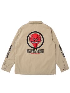 <img class='new_mark_img1' src='https://img.shop-pro.jp/img/new/icons43.gif' style='border:none;display:inline;margin:0px;padding:0px;width:auto;' /> PORKCHOP GARAGE SUPPLY  NOTHING DEVIL COACH JKT ( 㥱å ) Beige