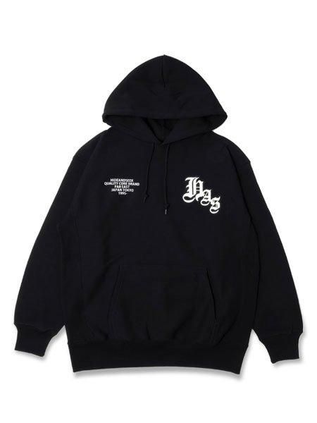 HIDE AND SEEK ハイドアンドシーク パッチスウェット ブラック L HIDEANDSEEK(ハイドアンドシーク) スウェットパーカー The H&S