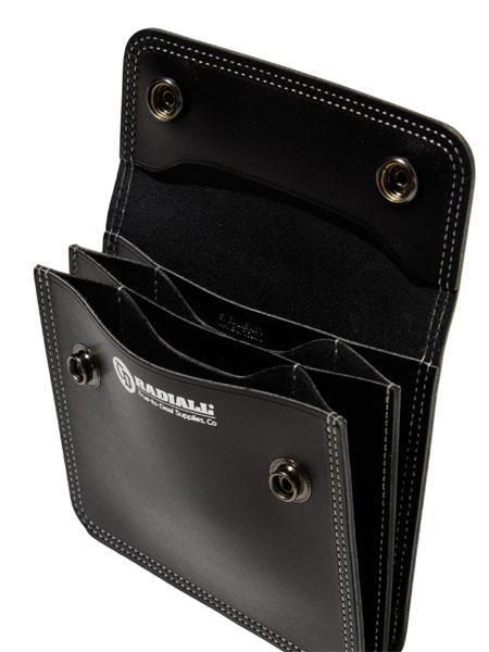 Radiall レザー トラッカーウォレット ブラック RADIALL 】 TRUE DEAL - COMPACT TRUCKER WALLET( レザー