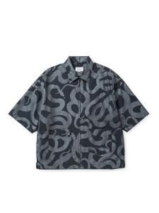 CALEE 】 DOTAIR SNAKE PATTERN ZIP SH ＜REFLECTOR＞ ( S/S