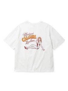<img class='new_mark_img1' src='https://img.shop-pro.jp/img/new/icons1.gif' style='border:none;display:inline;margin:0px;padding:0px;width:auto;' /> CALEE  VINTAGE TYPE SYNDICATE RETRO GIRL TEE NATURALLY PAINT DESIGN ( ɥåץ T ) White