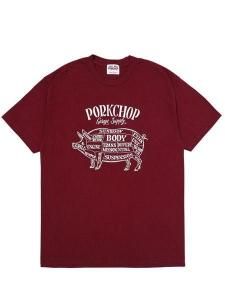 <img class='new_mark_img1' src='https://img.shop-pro.jp/img/new/icons1.gif' style='border:none;display:inline;margin:0px;padding:0px;width:auto;' /> PORKCHOP GARAGE SUPPLY  PORK FRONT TEE 25 ( S/S ץ T ) Burgundy