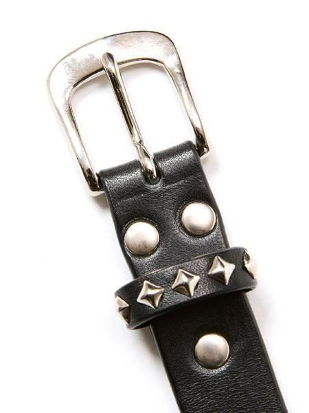 スタッズナローロングベルト　オールブラック　S字　ミッスーリ　HTC CALEE CALEE 】 STUDS LEATHER NARROW LONG BELT ( スタッズ レザー