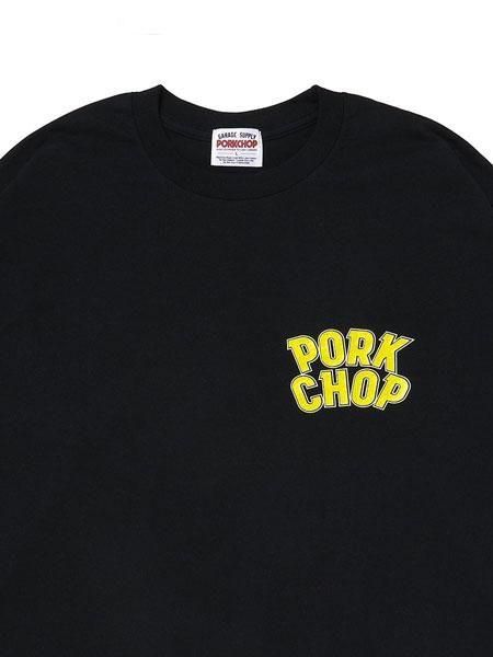 PorkChop Garage ロゴtシャツ 半袖トップス 黒 Mサイズ PorkChop Garage ロゴtシャツ 半袖トップス 黒 Mサイズ PORKCHOP