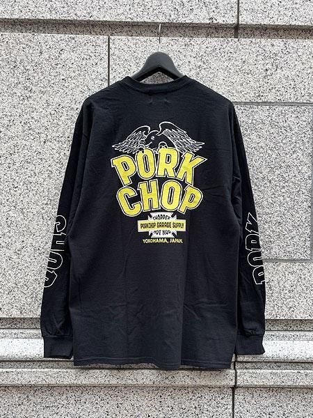 Porkchop Garage Supply 長袖Tシャツ ブラック ラスト1点