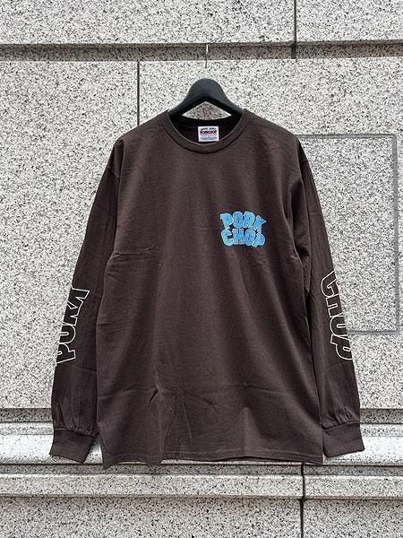 Porkchop Garage Supply 長袖Tシャツ ブラック PORKCHOP GARAGE SUPPLY 】 WAVE LOGO L/S TEE ( L/S プリント T