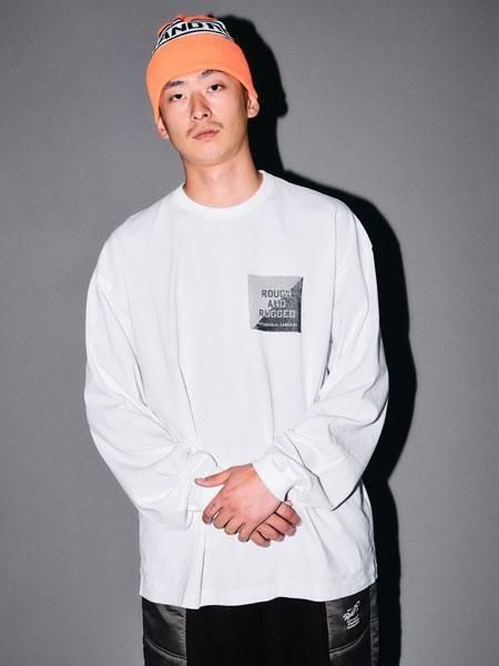 ROUGH AND RUGGED 】 DESIGN LS ( L/S プリント Tシャツ ) White