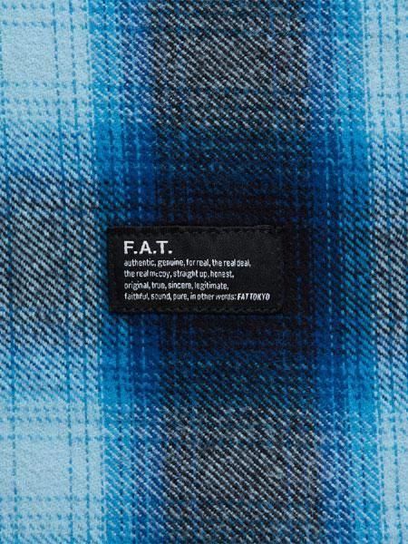 BIG MAC 青系チェックネルシャツ Lサイズ F.A.T. 】 ×【 BIG MAC 】 MAC SHADE ( BIG シルエット L/S