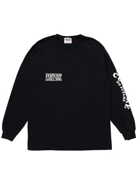 PORKCHOP GARAGE SUPPLY 】 WAVE LOGO L/S TEE ( L/S プリント T