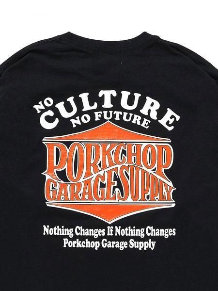 PORKCHOP GARAGE SUPPLY 】 WAVE LOGO L/S TEE ( L/S プリント T