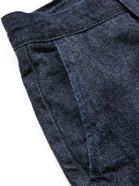 CALEE 】 VINTAGE REPRODUCT DENIM TUCK TROUSERS ＜INDIGO