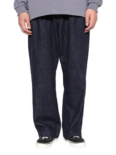 CALEE 】 VINTAGE REPRODUCT DENIM TUCK TROUSERS ＜INDIGO