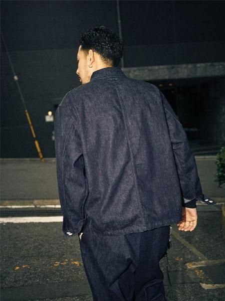 CALEE ネイビー カバーオール CALEE キャリー VINTAGE REPRODUCT DENIM COVERALL -INDIGO-