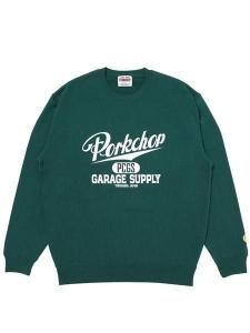 <img class='new_mark_img1' src='https://img.shop-pro.jp/img/new/icons1.gif' style='border:none;display:inline;margin:0px;padding:0px;width:auto;' /> PORKCHOP GARAGE SUPPLY  SCRIPT COLLEGE SWEAT ( 롼ͥå å ) Green