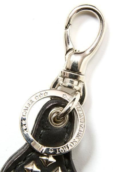 CALEE スタッズレザーキーリング CALEE 】 STUDS LEATHER RUGGED KEY RING ( スタッズ レザー