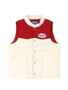 <img class='new_mark_img1' src='https://img.shop-pro.jp/img/new/icons1.gif' style='border:none;display:inline;margin:0px;padding:0px;width:auto;' /> PORKCHOP GARAGE SUPPLY  RACING VEST ( 졼 ٥ ) BeigeRed