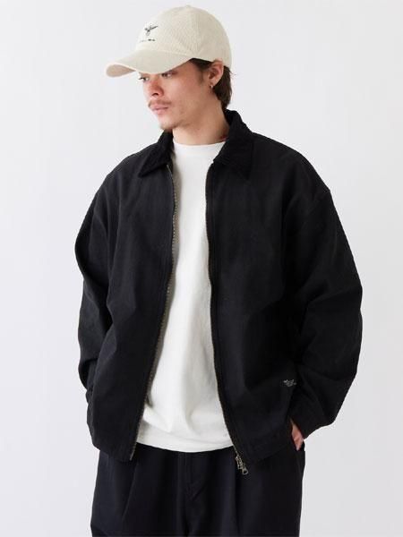 STONE  ブラック フルジップ トレーナー cagt24-12_g.jpg