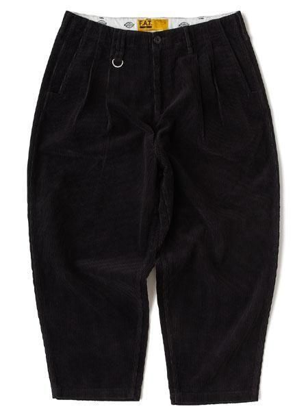 【TTTTT】Dickies コーデュロイパンツ 黒　タロンジップXL相当 F.A.T. 】×【 Dickies 】 WALLIES ( ワイド テーパード