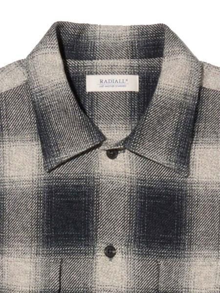 radiall レーヨンオンブレオープンカラーシャツ チェック 2ad348152e3296e31ed244b9efce64