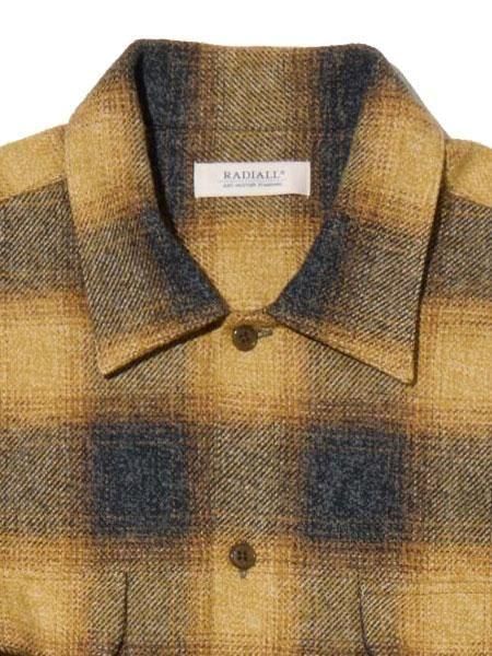 radiall レーヨンオンブレオープンカラーシャツ チェック RADIALL (ラディアル) Belair OPEN COLLARED SHIRT L/S