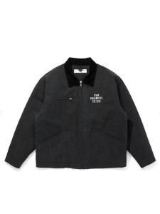 <img class='new_mark_img1' src='https://img.shop-pro.jp/img/new/icons1.gif' style='border:none;display:inline;margin:0px;padding:0px;width:auto;' /> HIDE AND SEEK  Ox Work Zip Jacket ( Washed ) ( åù å  㥱å ) Black