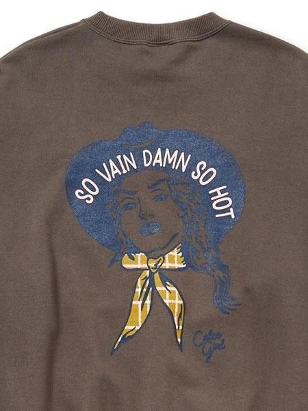 CALEE 】 SYNDICATE RETRO WESTERN GIRL CREW NECK SW ( クルー