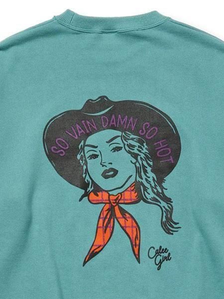 CALEE 】 SYNDICATE RETRO WESTERN GIRL CREW NECK SW ( クルー