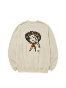 <img class='new_mark_img1' src='https://img.shop-pro.jp/img/new/icons1.gif' style='border:none;display:inline;margin:0px;padding:0px;width:auto;' /> CALEE  SYNDICATE RETRO WESTERN GIRL CREW NECK SW ( 롼ͥå å ) Lt.Beige