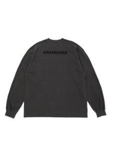 <img class='new_mark_img1' src='https://img.shop-pro.jp/img/new/icons1.gif' style='border:none;display:inline;margin:0px;padding:0px;width:auto;' /> HIDE AND SEEK  Logo L/S Tee ( 25aw ) ( Loose Fit ) (  L/S 롼եå ץ T ) D-Gray