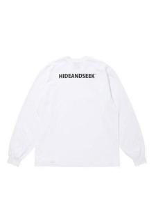 <img class='new_mark_img1' src='https://img.shop-pro.jp/img/new/icons1.gif' style='border:none;display:inline;margin:0px;padding:0px;width:auto;' /> HIDE AND SEEK  Logo L/S Tee ( 25aw ) ( Loose Fit ) (  L/S 롼եå ץ T ) White