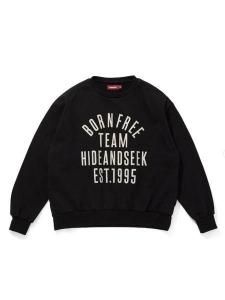 <img class='new_mark_img1' src='https://img.shop-pro.jp/img/new/icons1.gif' style='border:none;display:inline;margin:0px;padding:0px;width:auto;' /> HIDE AND SEEK  College Sweat Shirt ( Loose Fit ) ( 롼ͥå å ) Black