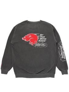 <img class='new_mark_img1' src='https://img.shop-pro.jp/img/new/icons1.gif' style='border:none;display:inline;margin:0px;padding:0px;width:auto;' /> PORKCHOP GARAGE SUPPLY  RUNNING LOGO SWEAT ( ԥ 롼ͥå å ) Ash Black
