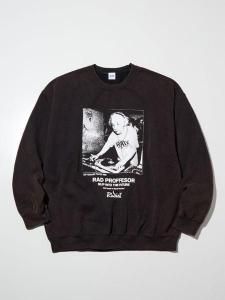 <img class='new_mark_img1' src='https://img.shop-pro.jp/img/new/icons1.gif' style='border:none;display:inline;margin:0px;padding:0px;width:auto;' />�� RADIALL �� E=MC2 - CREW NECK SWEATSHIRT L/S ( �ե����ɲù� ���롼�ͥå� �������å� ) Faded Black