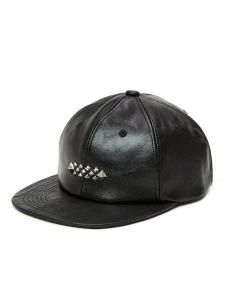 <img class='new_mark_img1' src='https://img.shop-pro.jp/img/new/icons1.gif' style='border:none;display:inline;margin:0px;padding:0px;width:auto;' />�� CALEE �� STUDS LEATHER SOLID CAP ( �쥶�� ����å� ����å� ) Black