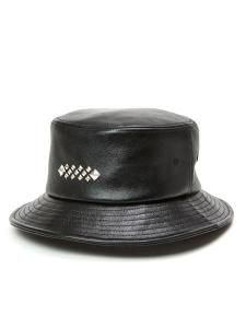 <img class='new_mark_img1' src='https://img.shop-pro.jp/img/new/icons1.gif' style='border:none;display:inline;margin:0px;padding:0px;width:auto;' />�� CALEE �� STUDS LEATHER BUCKET HAT ( �쥶�� �Х��åȥϥå� ) Black