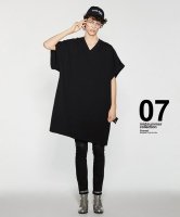 SHAREEF / SCABROUS TEX DOLMAN S/S LONG T (Black)