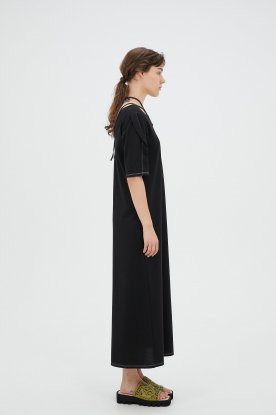 MURRAL / Ivy halfsleeve dress (Black) - compass 新潟 | CMEinc