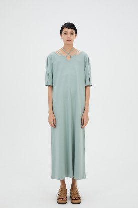 MURRAL / Ivy halfsleeve dress (Green) - compass 新潟 | CMEinc