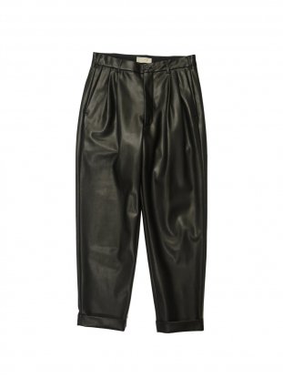 JieDa / FAKE LEATHER 2TUCK TAPERED PANTS - compass 新潟 | CMEinc. online store