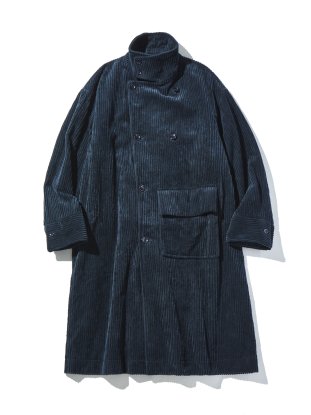 <img class='new_mark_img1' src='https://img.shop-pro.jp/img/new/icons47.gif' style='border:none;display:inline;margin:0px;padding:0px;width:auto;' />BLAHW / WIDE COLE STAND COLLAR COAT : NAVY