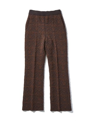 <img class='new_mark_img1' src='https://img.shop-pro.jp/img/new/icons13.gif' style='border:none;display:inline;margin:0px;padding:0px;width:auto;' />BLAHW / DUB DAMASK WOOL JACQUARD KNIT PANTS (Boot Cut) : Brown
