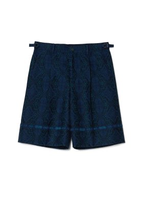 <img class='new_mark_img1' src='https://img.shop-pro.jp/img/new/icons16.gif' style='border:none;display:inline;margin:0px;padding:0px;width:auto;' />IRENISA / ONE TUCK STRAIGHT SHORTS (NAVY JACQUARD) 30% off