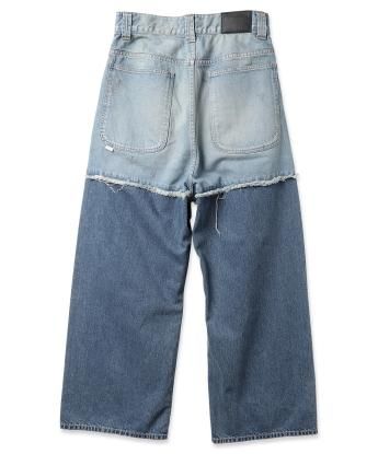 JieDa / 2TONE BAGGY DENIM PANTS (INDIGO) - compass 新潟
